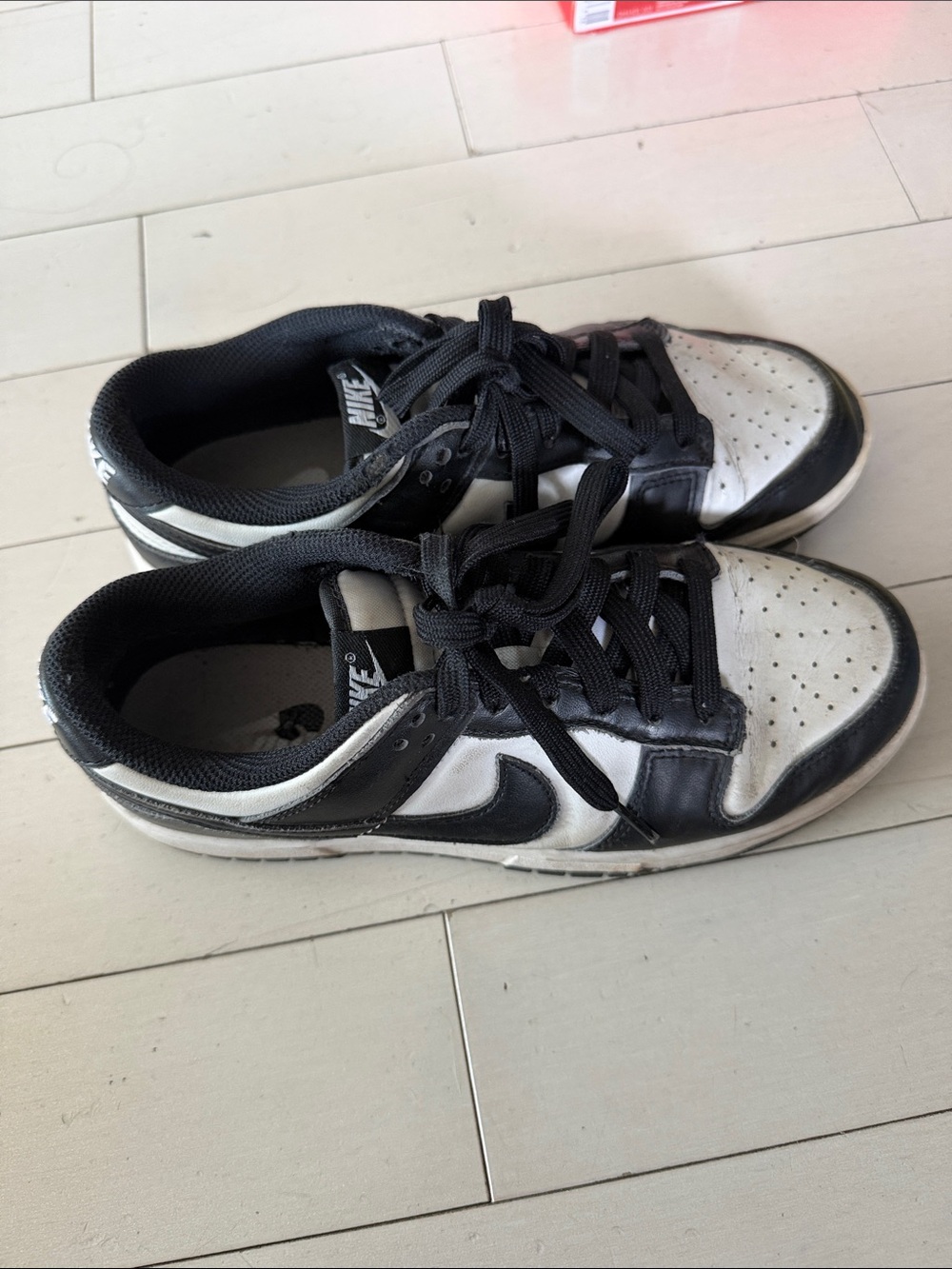 Nike Black and White Low-Top Sneakers with Swoosh